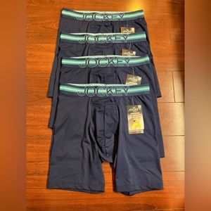 4 Jockey Sport Breathable Mesh Medium Long Leg Boxer Briefs 9” Stability Pouch